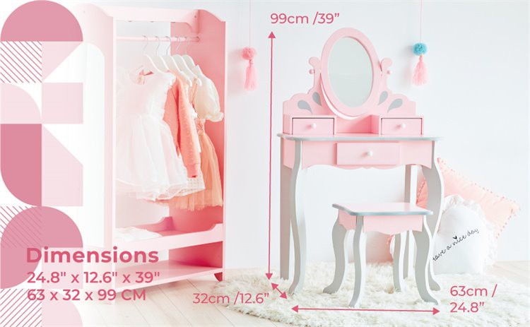 Pink Kids vanity table (10) Pink Kids vanity table (10)