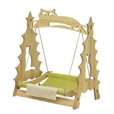 Koka kaķu šūpuļtīkla gulta